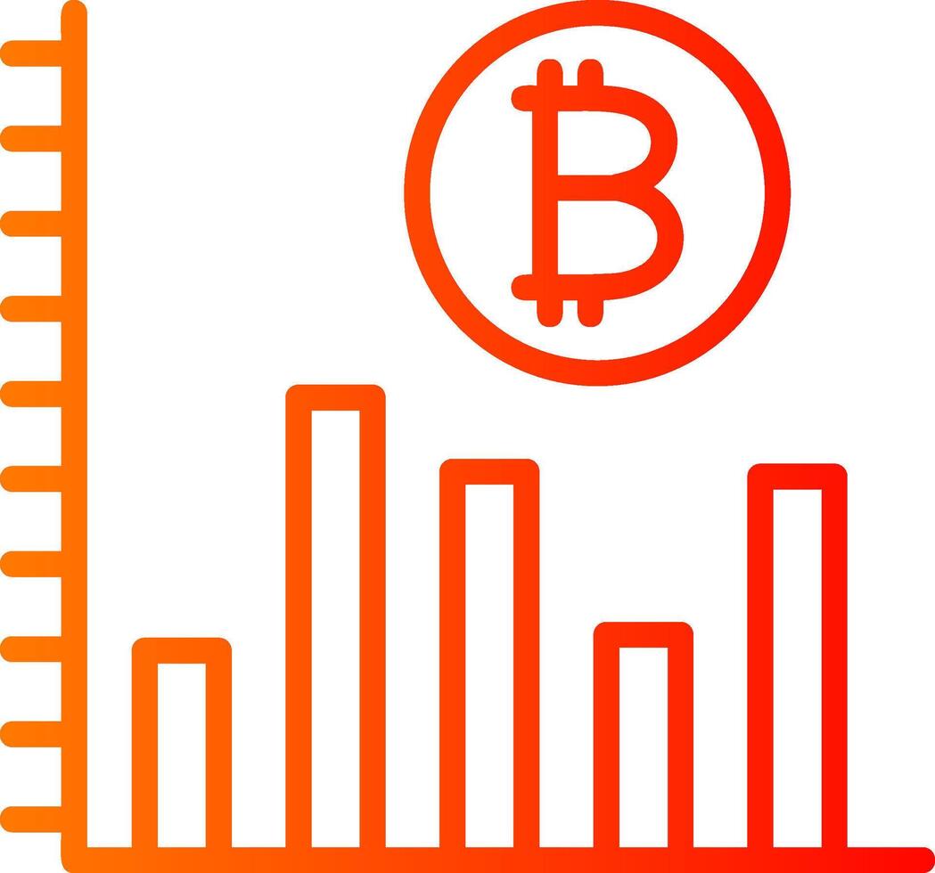 Profit Growth Line Gradient Icon vector