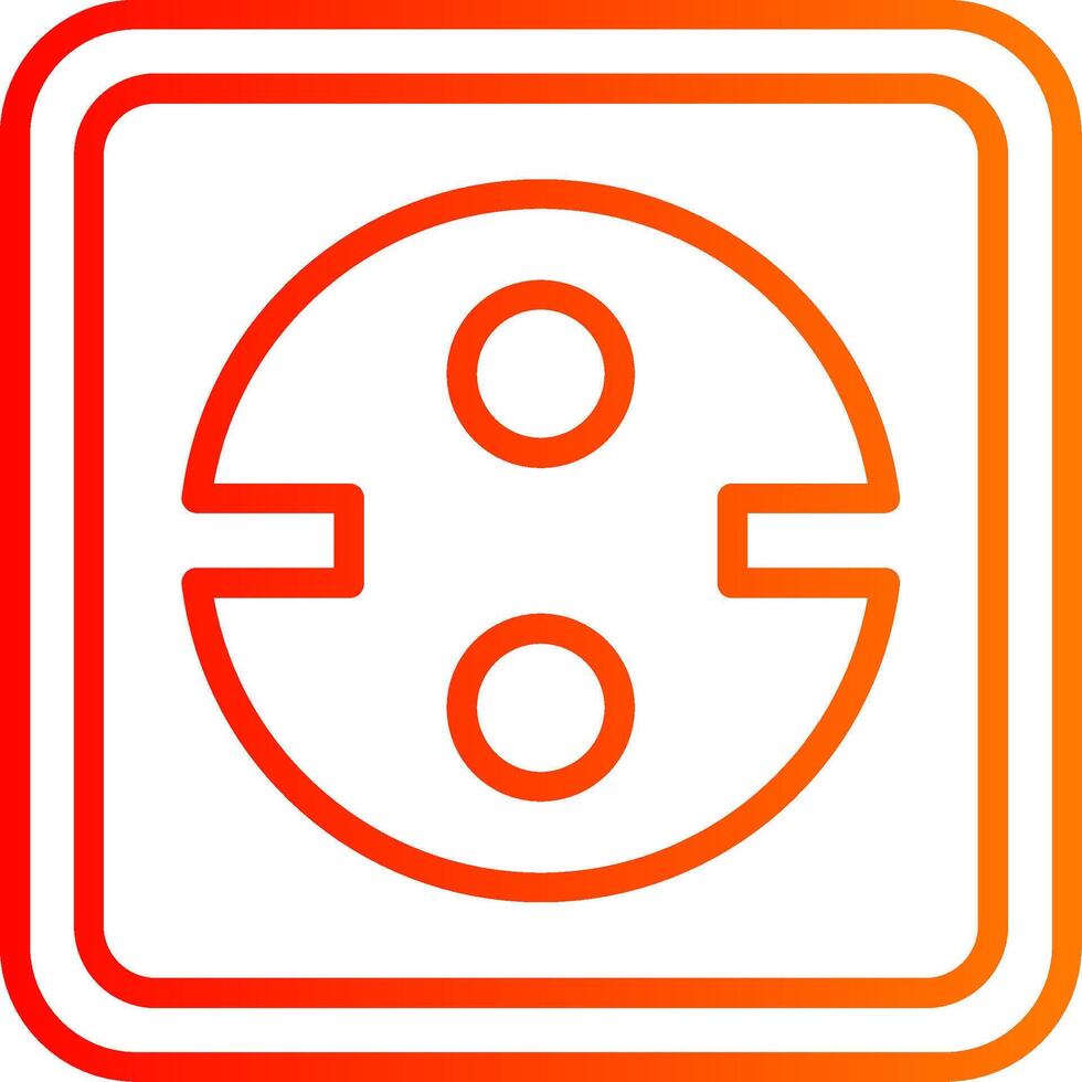 Socket Line Gradient Icon vector