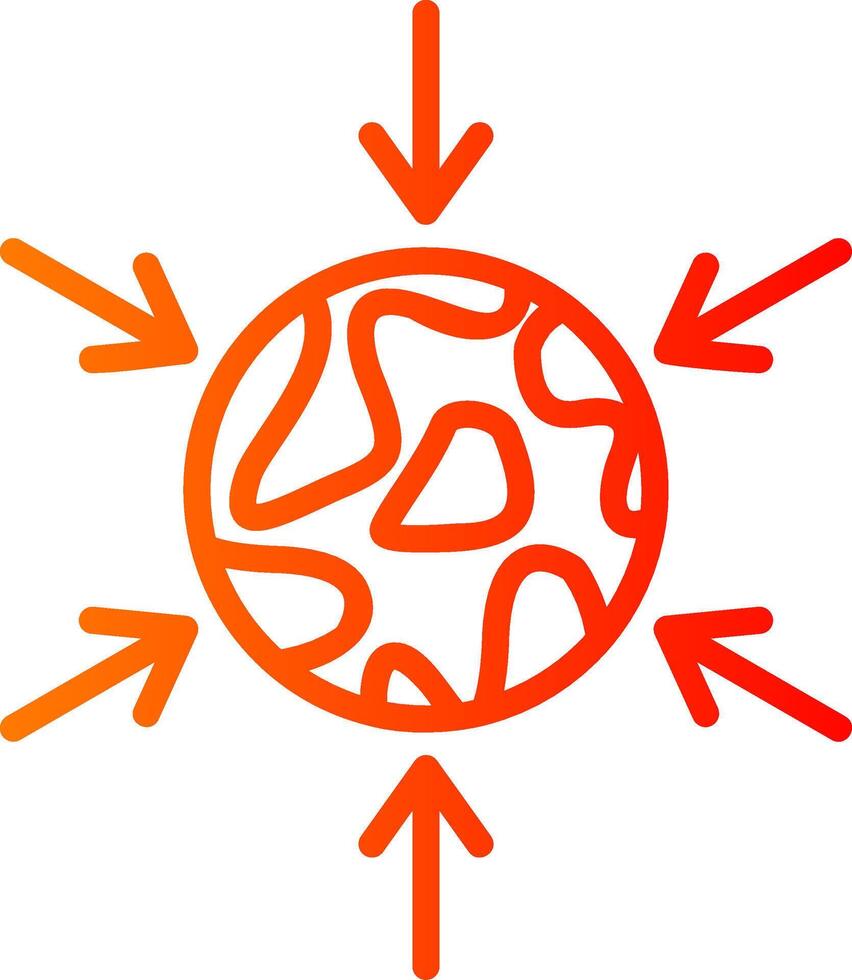 Gravity Line Gradient Icon vector