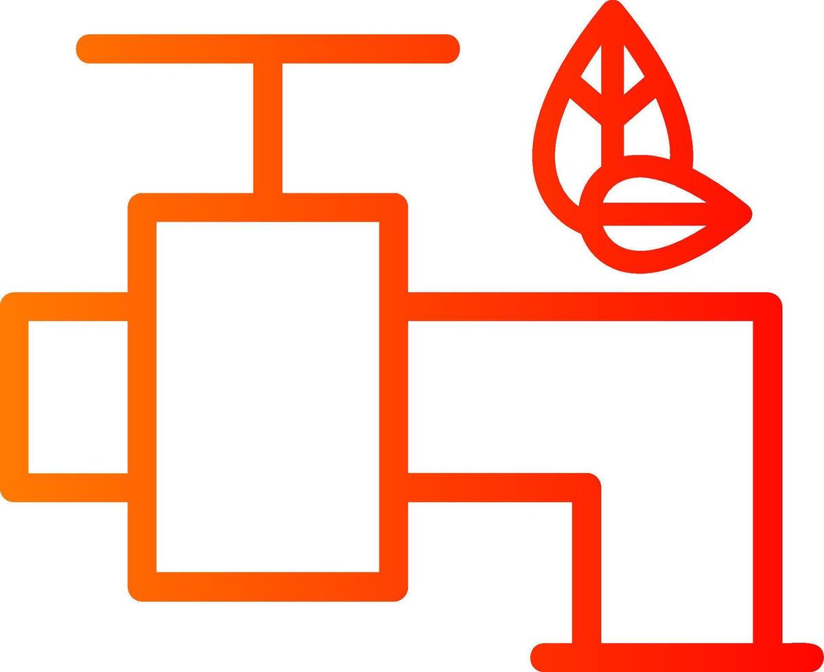 Save Water Line Gradient Icon vector