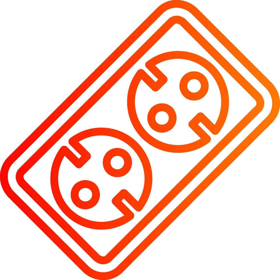Socket Line Gradient Icon vector