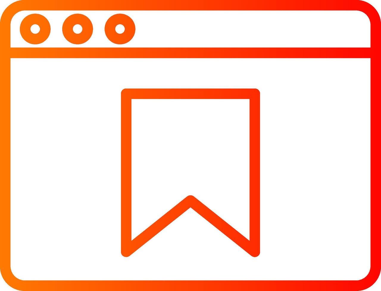 Bookmark Line Gradient Icon vector
