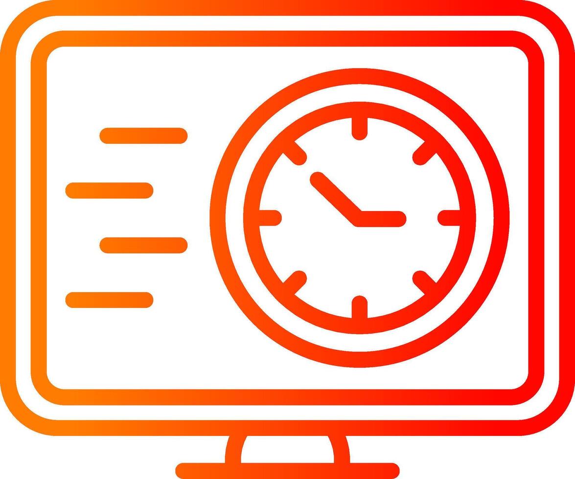 Fast Time Line Gradient Icon vector