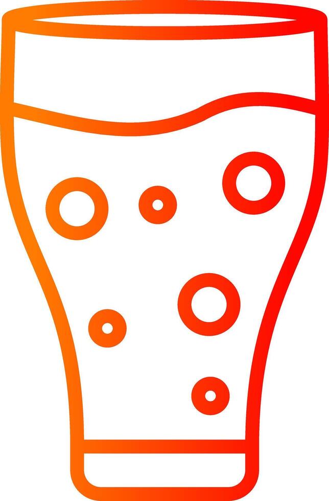 Orange Juice Line Gradient Icon vector