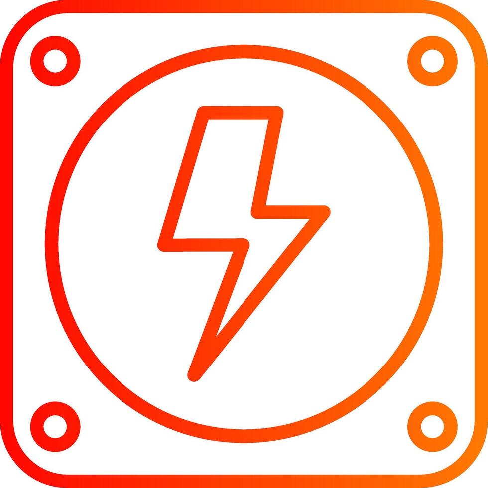 Electricity Line Gradient Icon vector