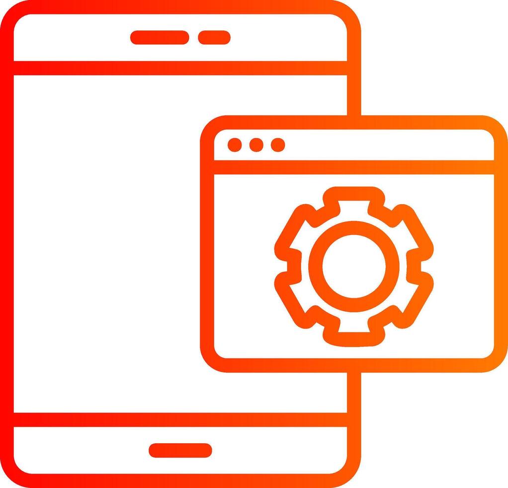 Web Optimization Line Gradient Icon vector