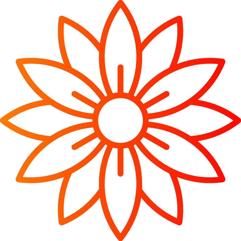 Aster Line Gradient Icon vector