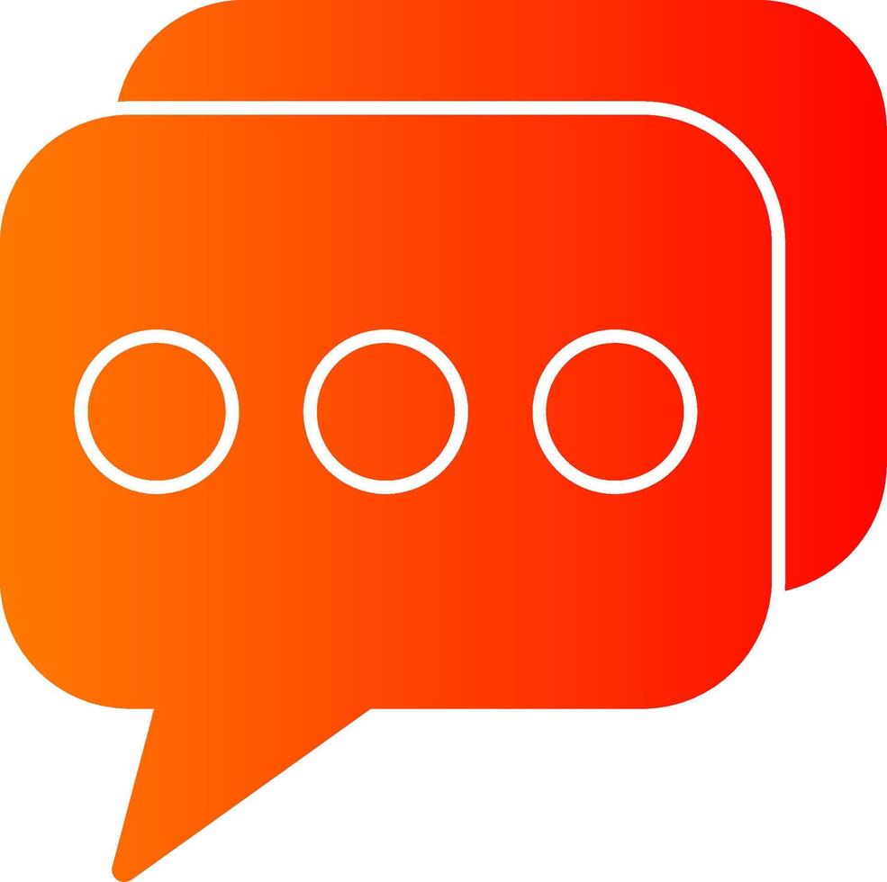 Conversation Glyph Gradient Icon vector