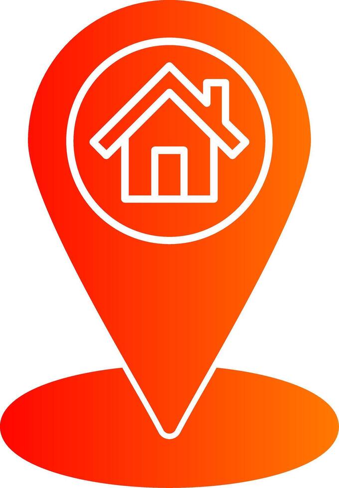 Location Pin Glyph Gradient Icon vector