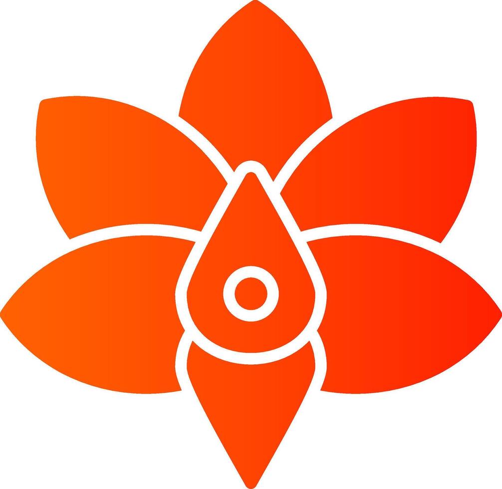 Orchid Glyph Gradient Icon vector