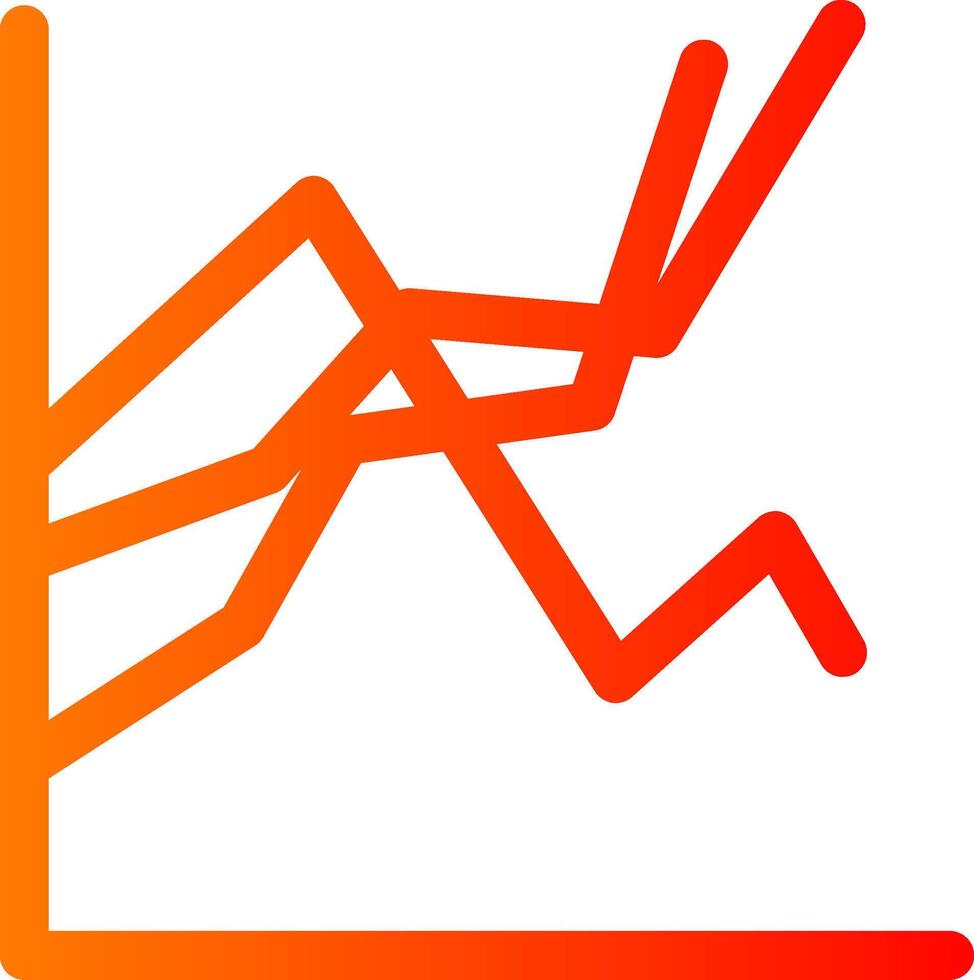 Plot Glyph Gradient Icon vector