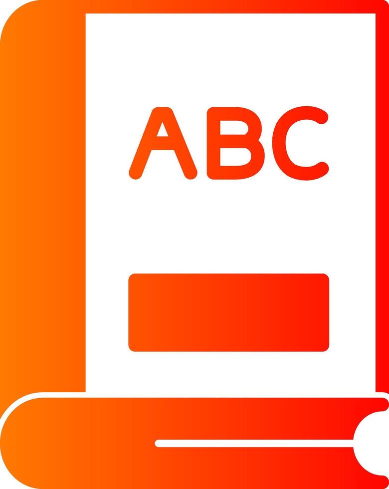 Alphabet Glyph Gradient Icon vector