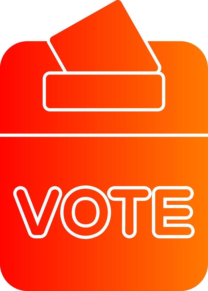 Voting Glyph Gradient Icon vector