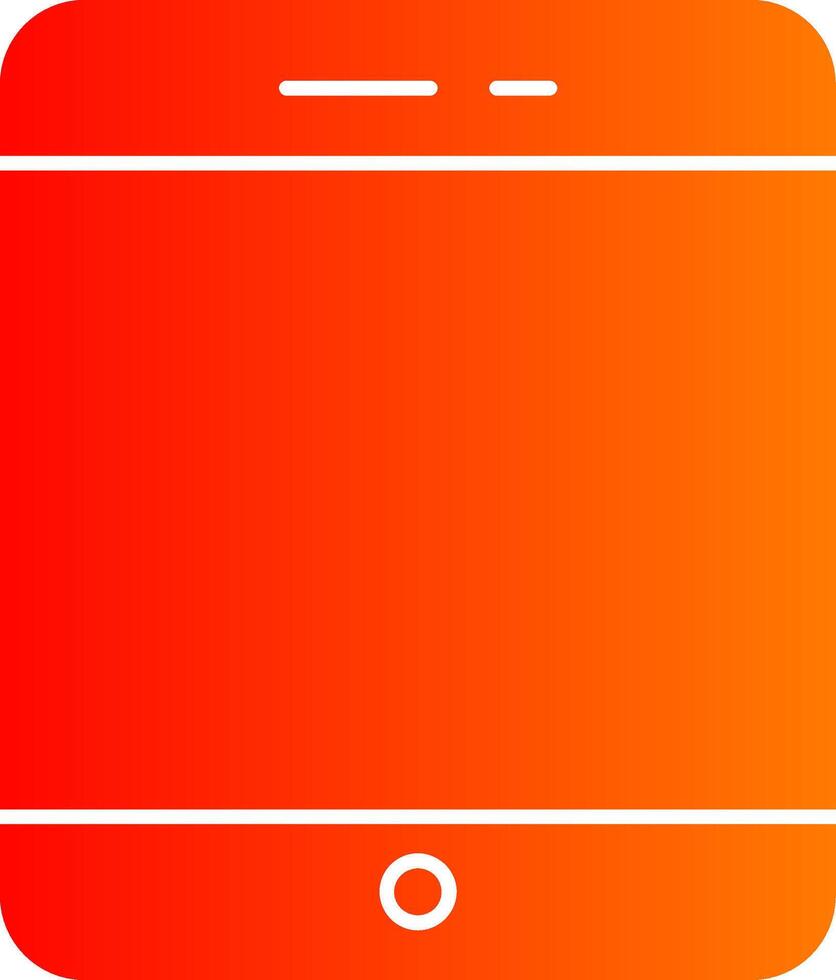 Tablet Glyph Gradient Icon vector