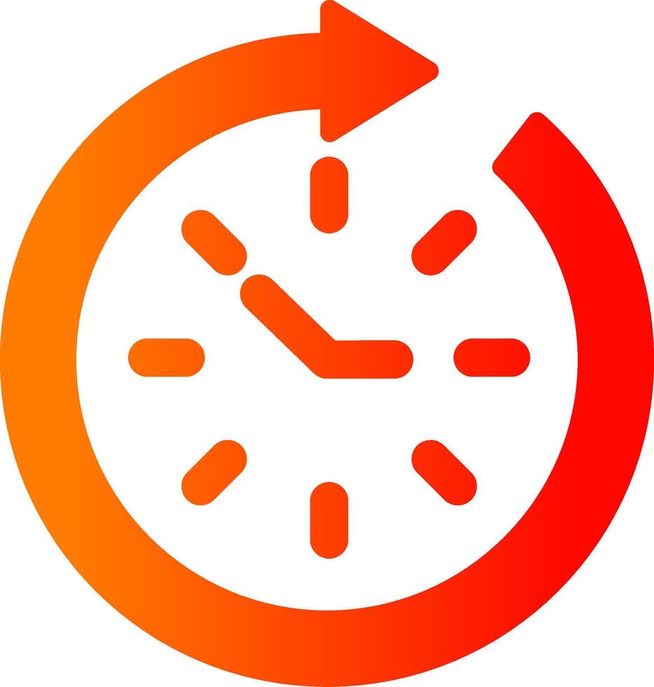 Time Management Glyph Gradient Icon vector