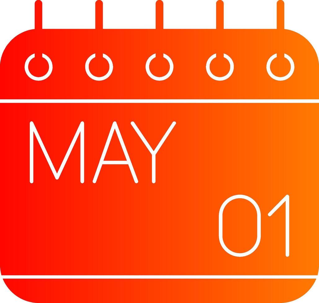 May Glyph Gradient Icon vector