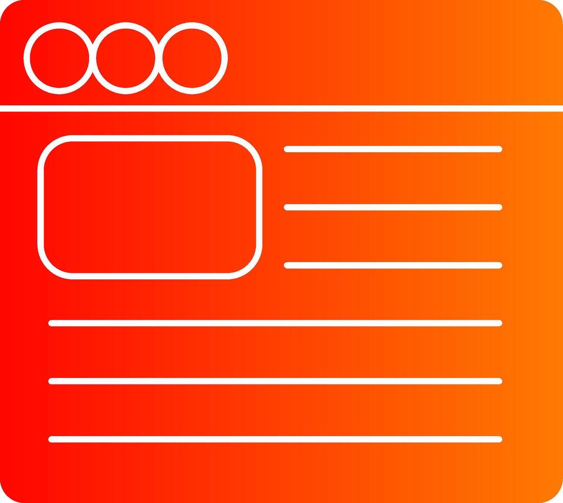 Blog Glyph Gradient Icon vector