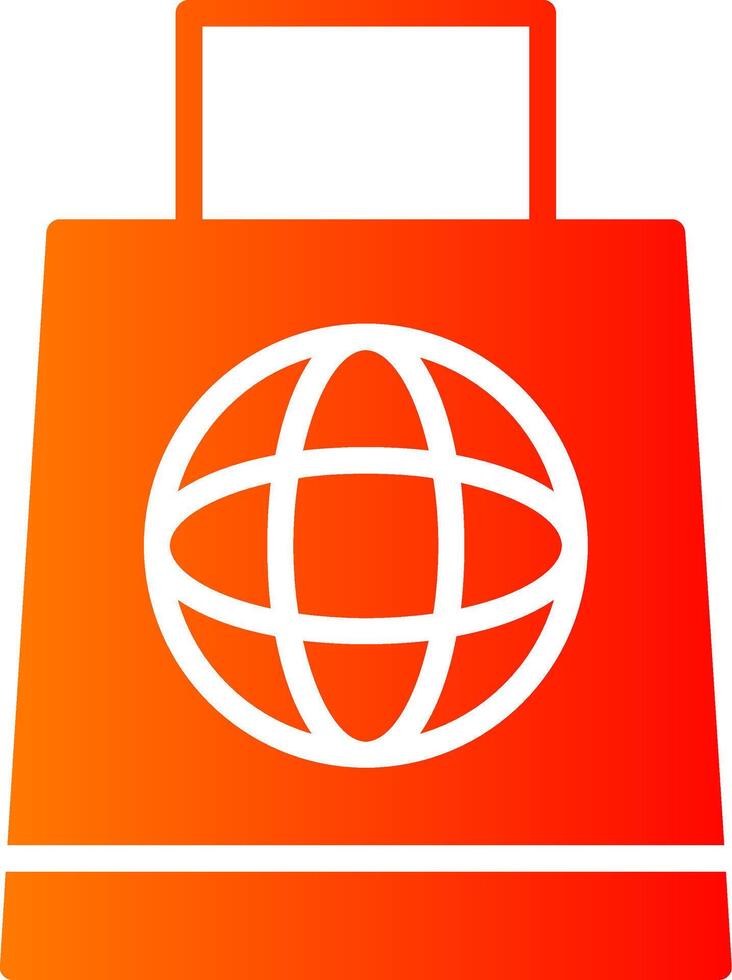 Eco Bag Glyph Gradient Icon vector