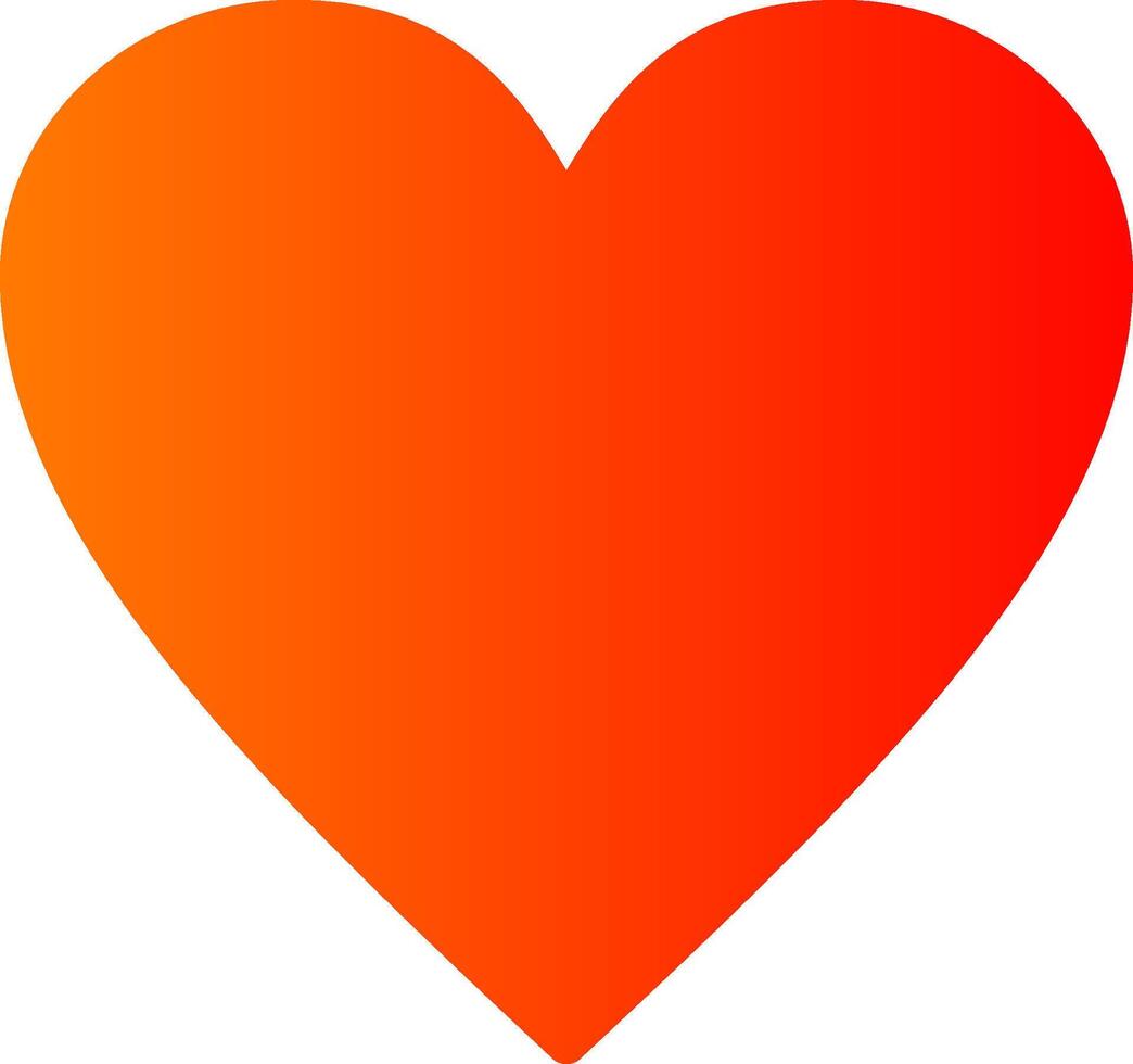 Heart Glyph Gradient Icon vector