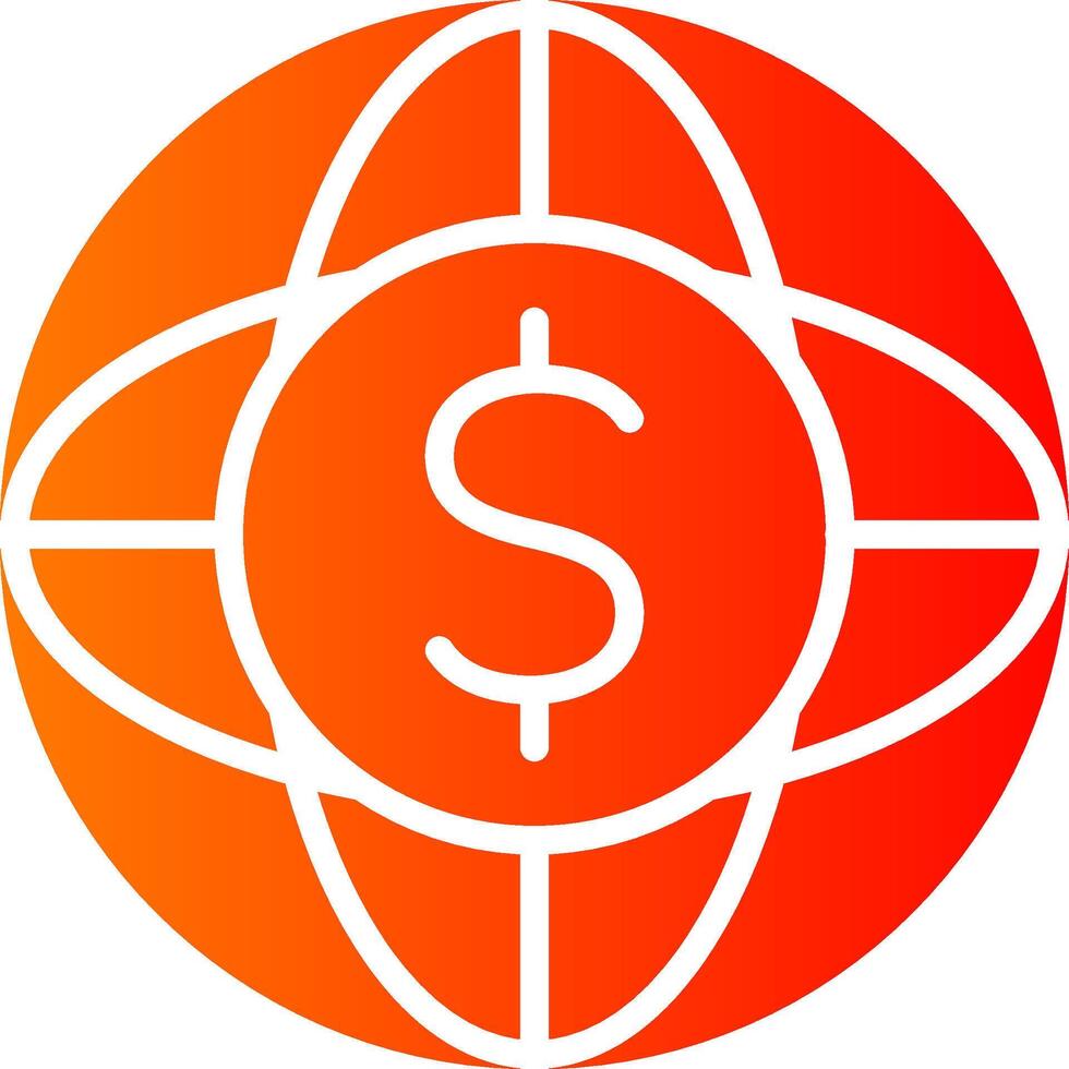 Global Glyph Gradient Icon vector