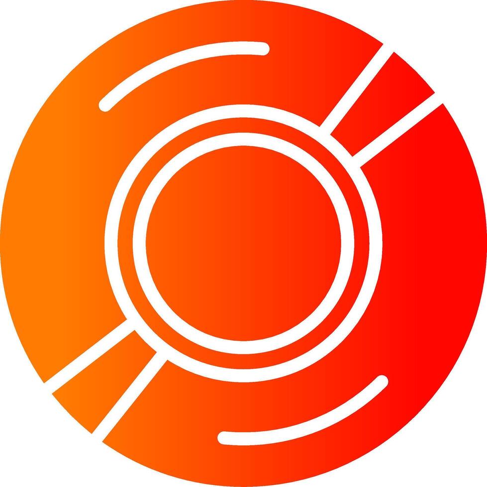 Compact Disk Glyph Gradient Icon vector