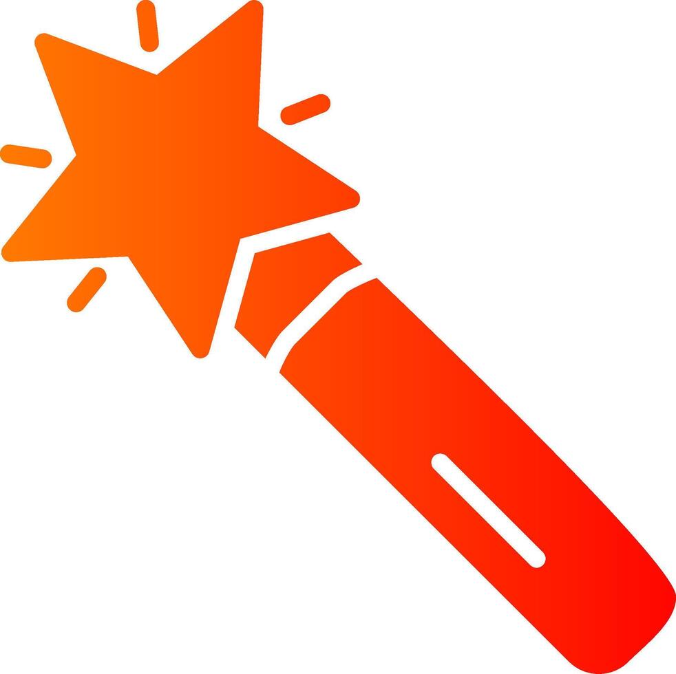 Magic Wand Glyph Gradient Icon vector