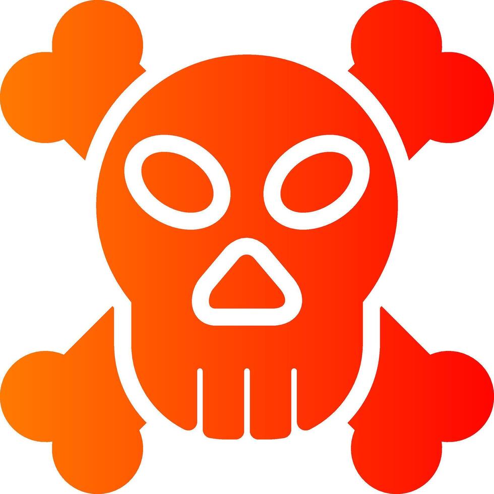 Danger Glyph Gradient Icon vector