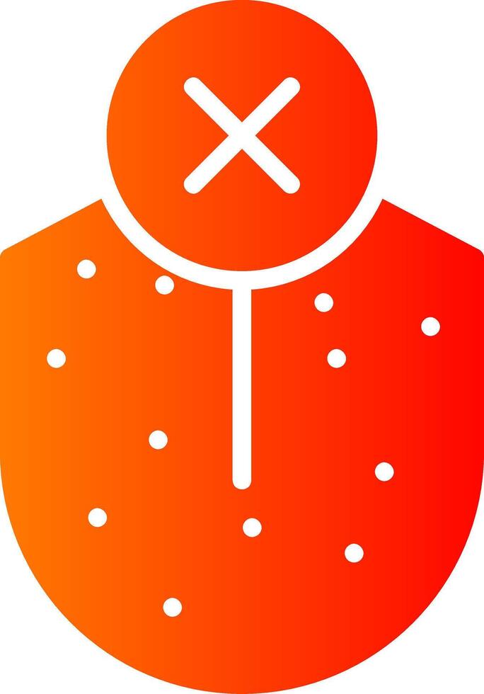 Loss Sense Of Taste Glyph Gradient Icon vector