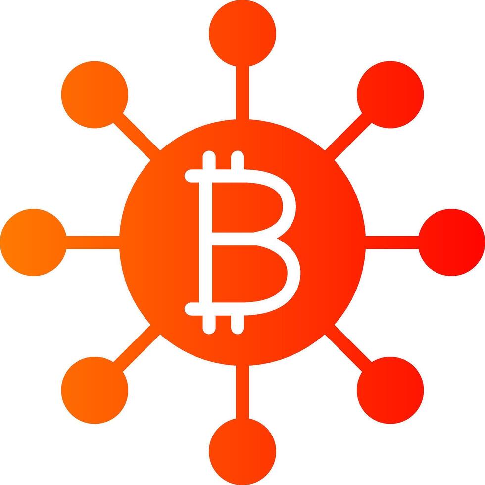 Digitall Currency Glyph Gradient Icon vector