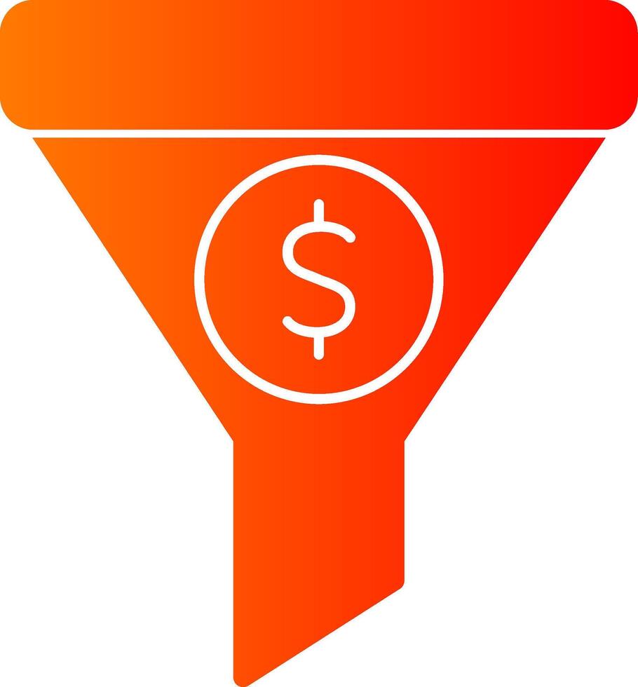 Sales Funnel Glyph Gradient Icon vector