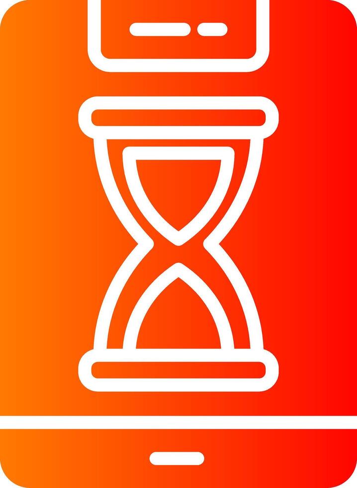 Smartphone Glyph Gradient Icon vector