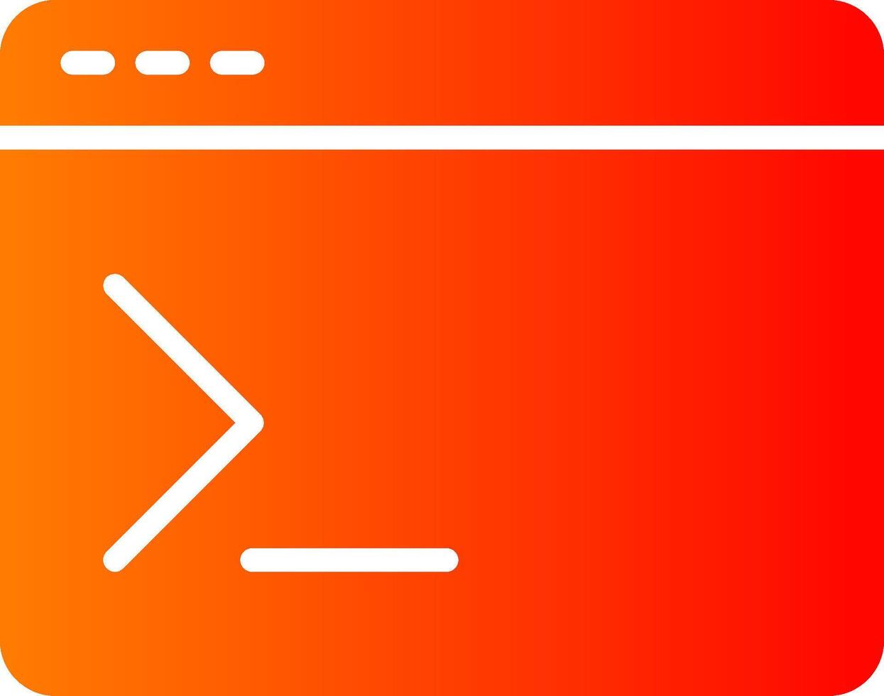 Terminal Glyph Gradient Icon vector