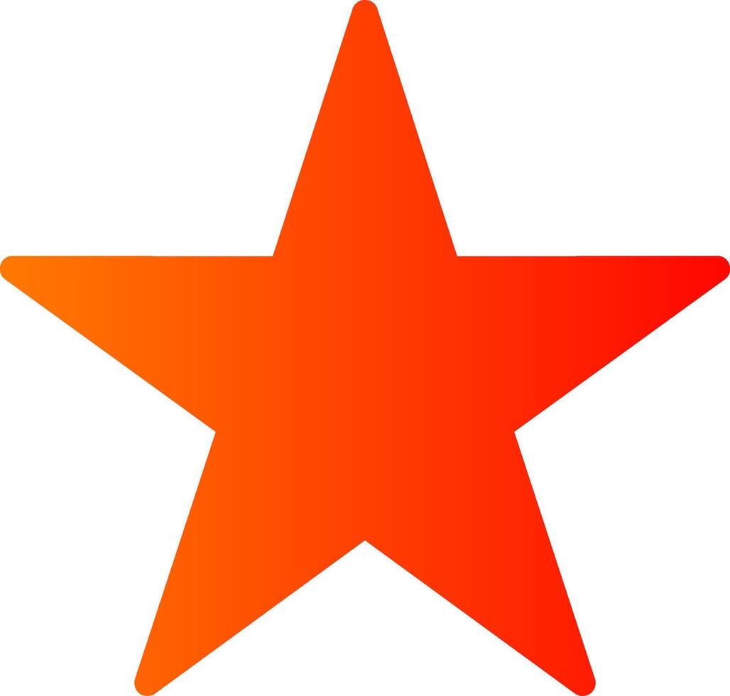 Star Glyph Gradient Icon vector