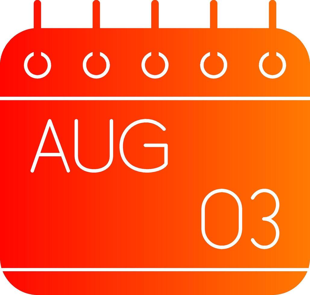 August Glyph Gradient Icon vector