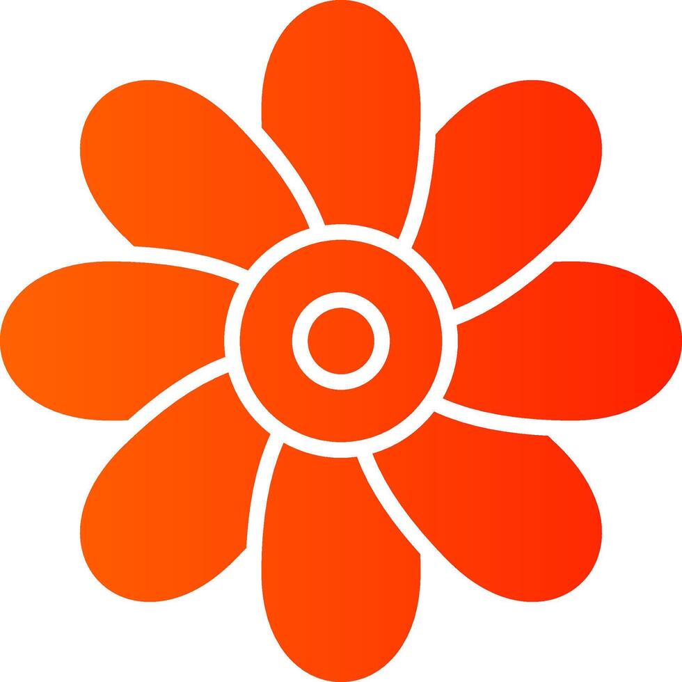 Chamomile Glyph Gradient Icon vector