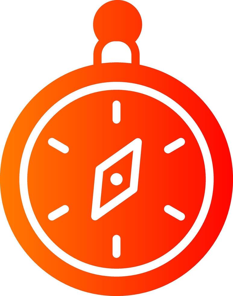 Compass Glyph Gradient Icon vector
