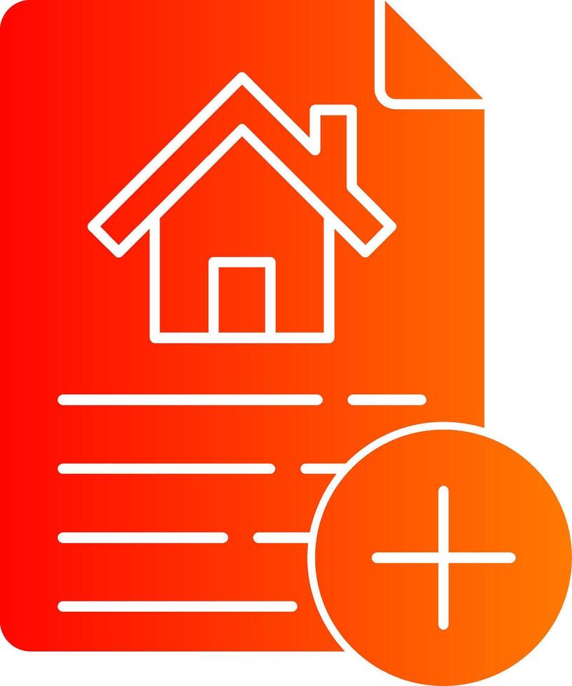 File Glyph Gradient Icon vector