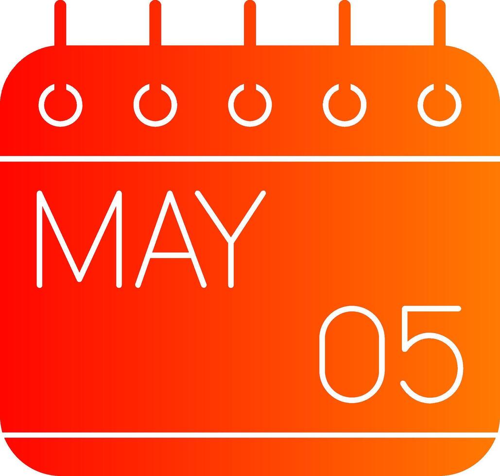May Glyph Gradient Icon vector