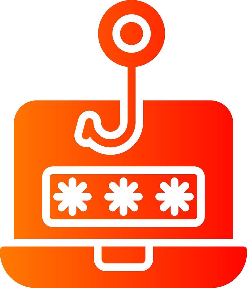 Phishing Glyph Gradient Icon vector