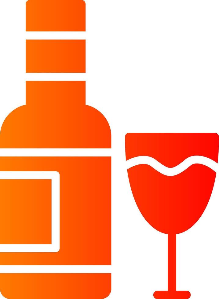 Wine Glyph Gradient Icon vector