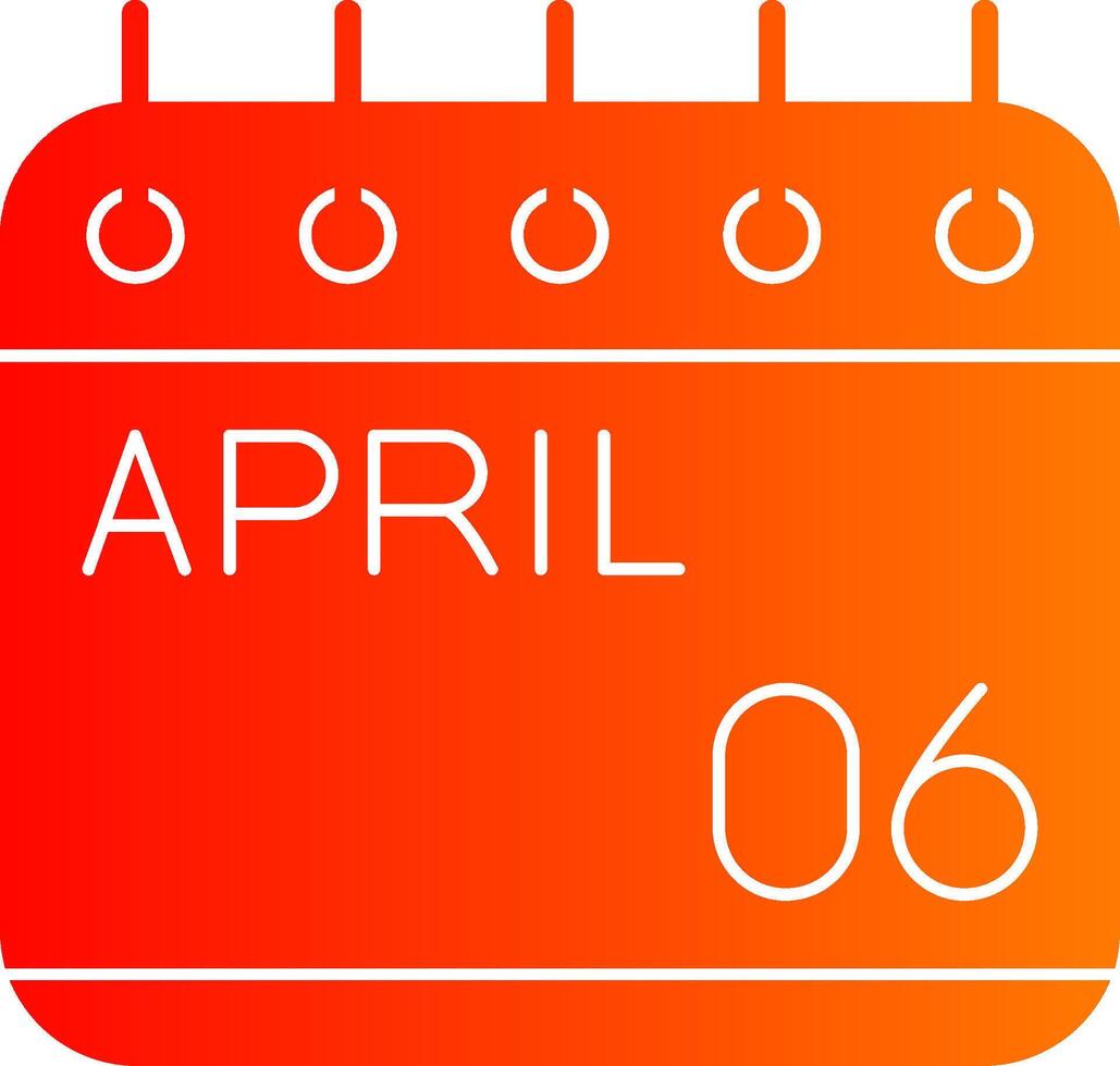 April Glyph Gradient Icon vector