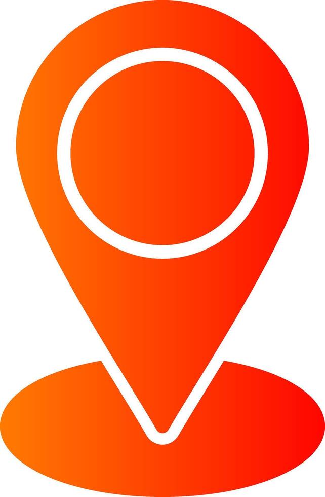 GPS Glyph Gradient Icon vector