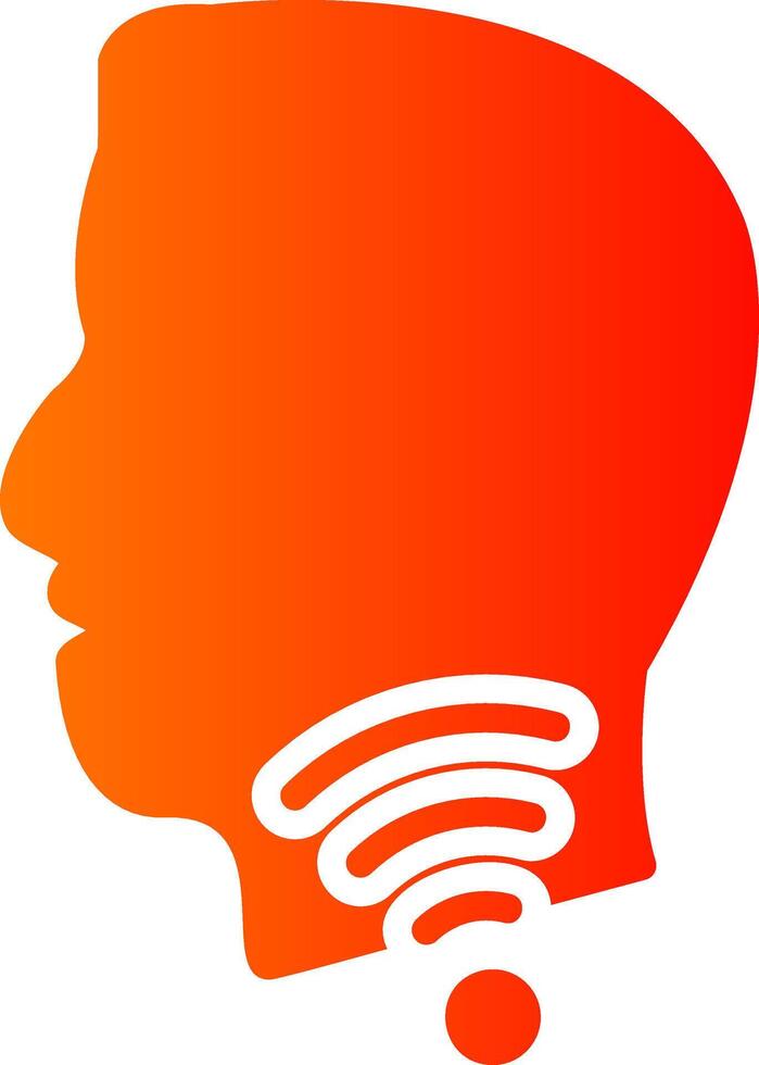 Hoarseness Glyph Gradient Icon vector