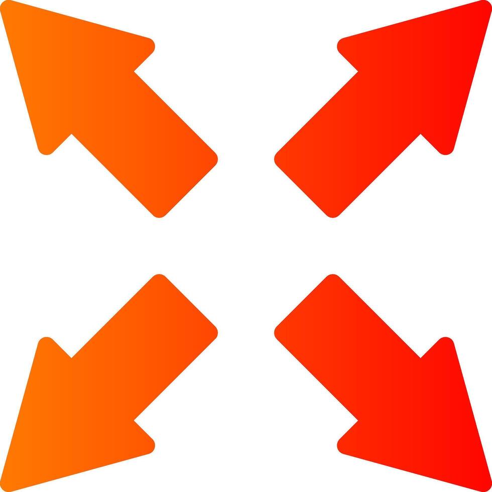 Maximize Glyph Gradient Icon vector