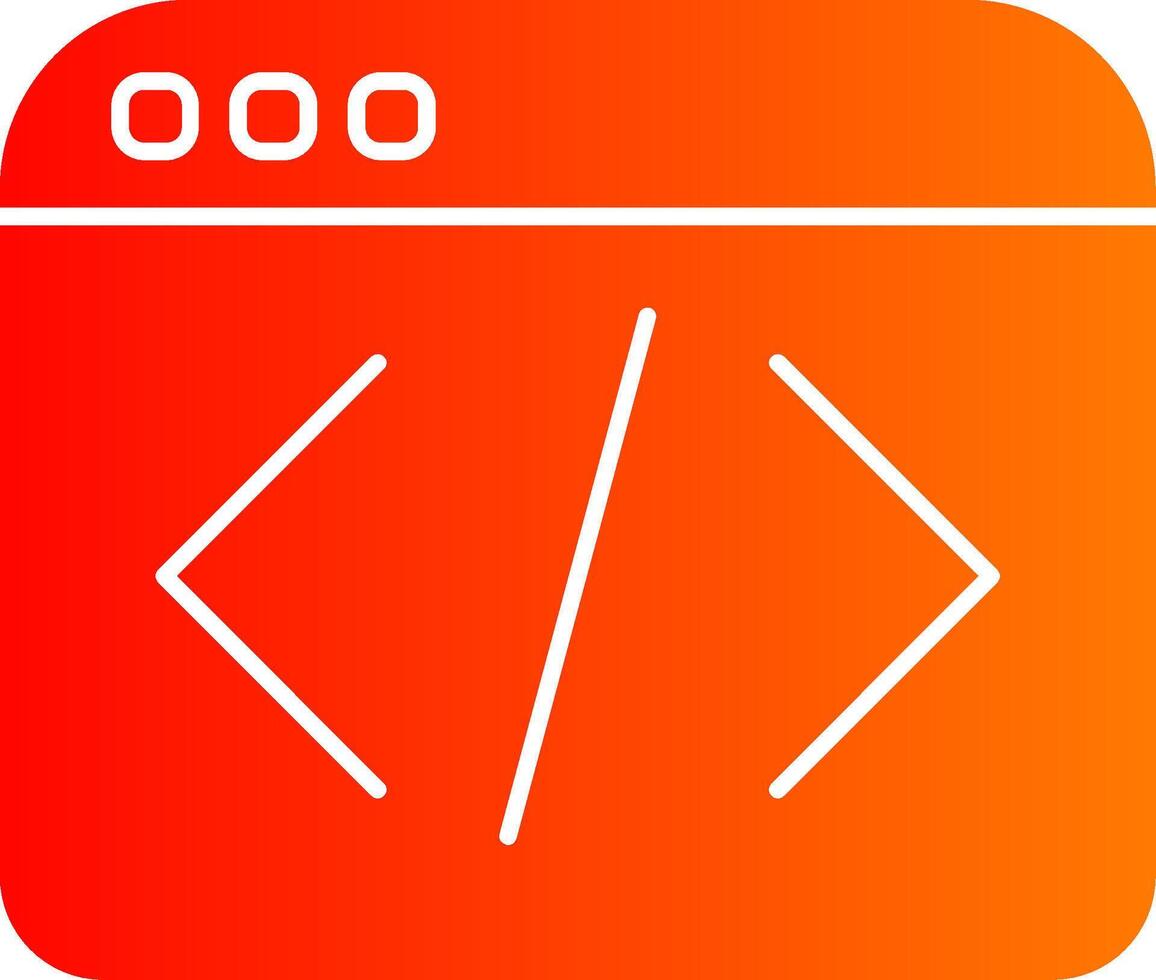 Web Programing Glyph Gradient Icon vector