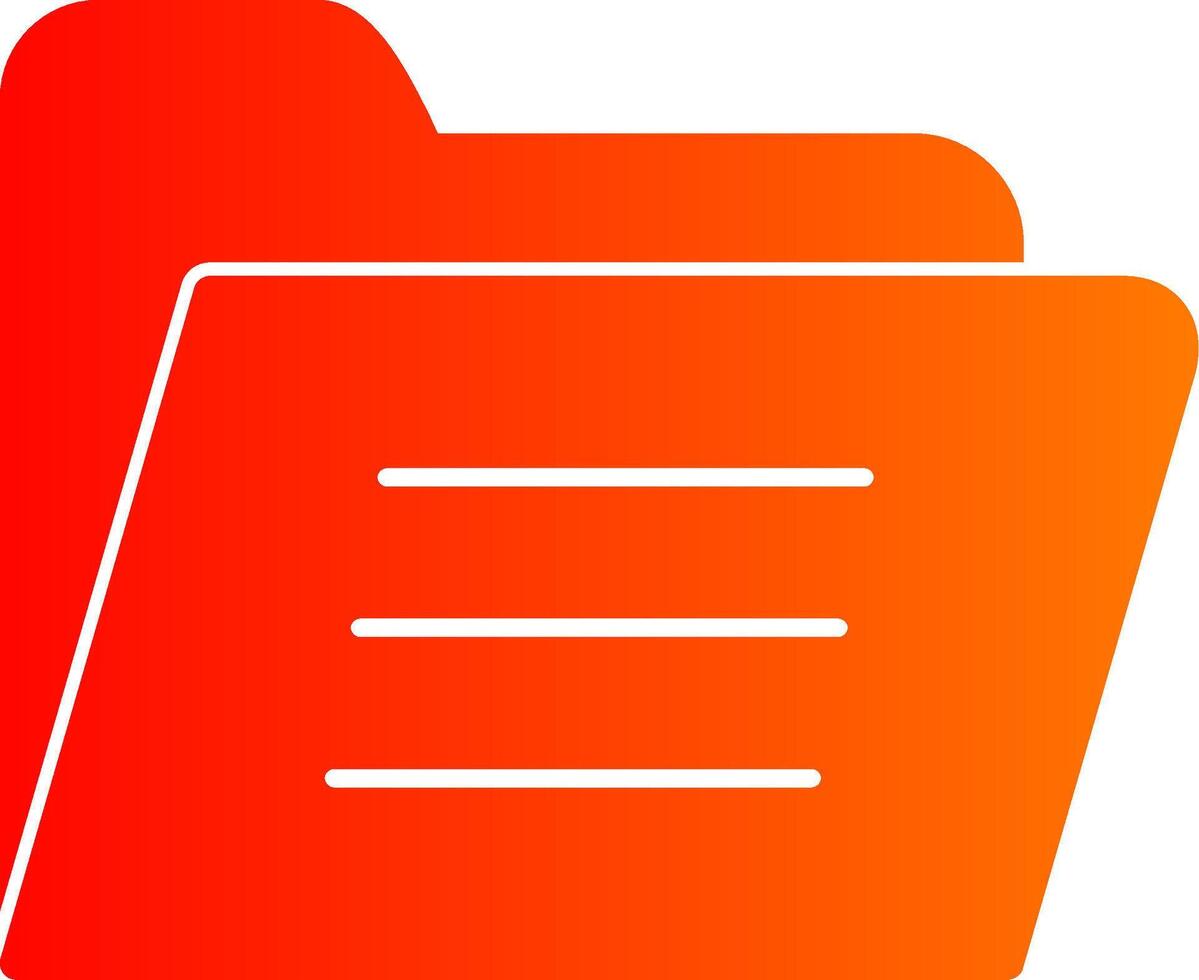 Folder Glyph Gradient Icon vector