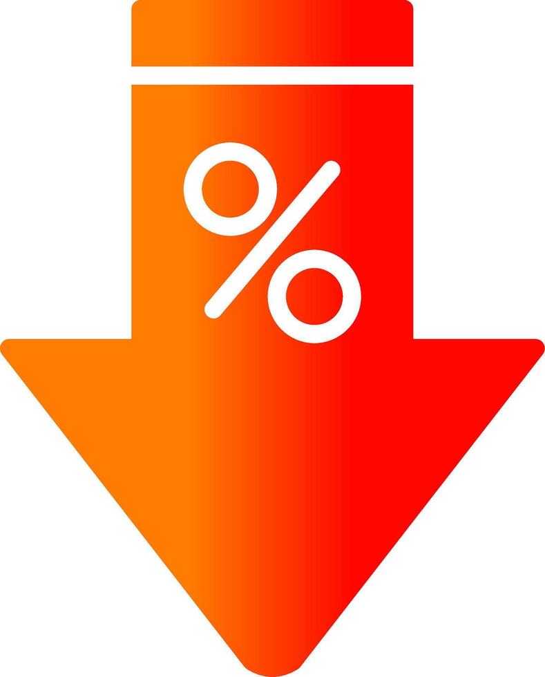 Discount Glyph Gradient Icon vector