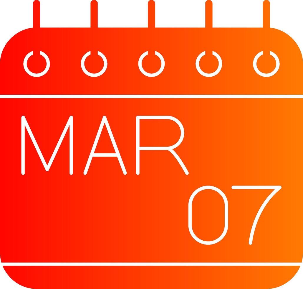 March Glyph Gradient Icon vector