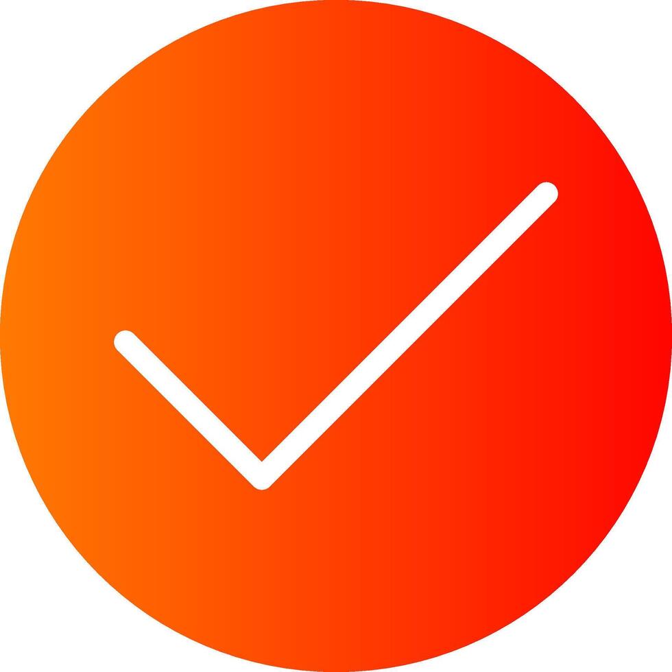 Check Glyph Gradient Icon vector