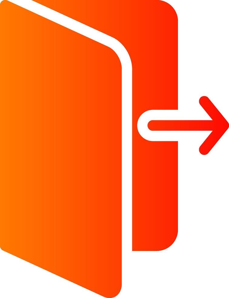 Do Not Go Out Glyph Gradient Icon vector